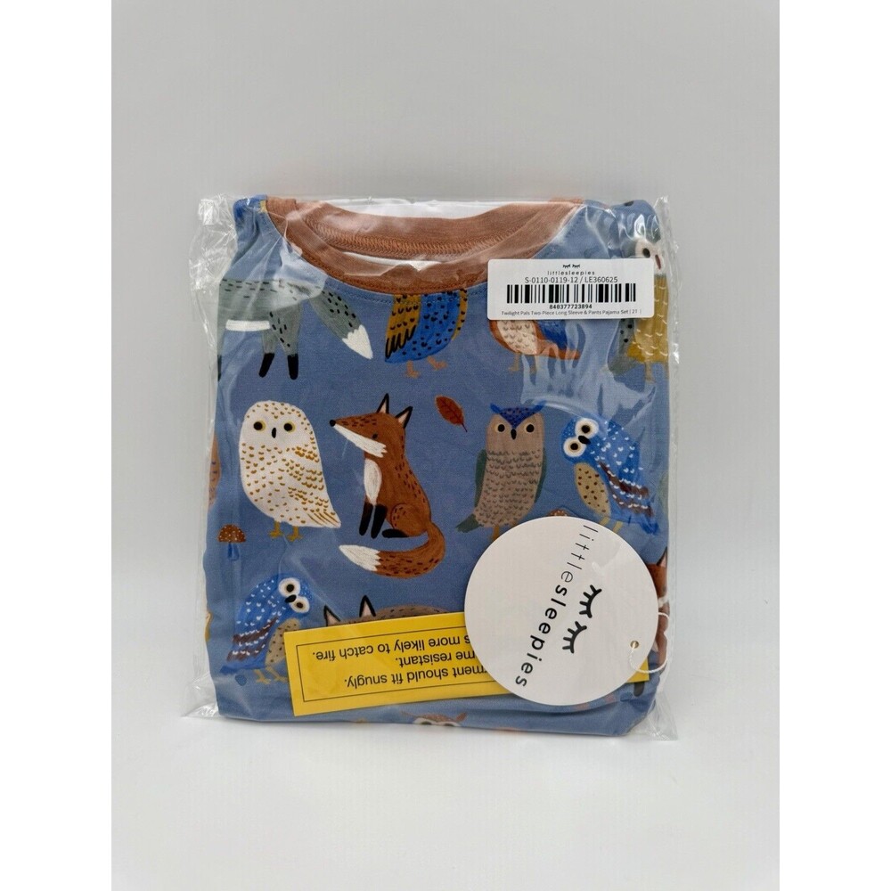 NEW Little Sleepies Twilight Pals Owls Foxes Woodland Bamboo Pajama PJ Set 2T